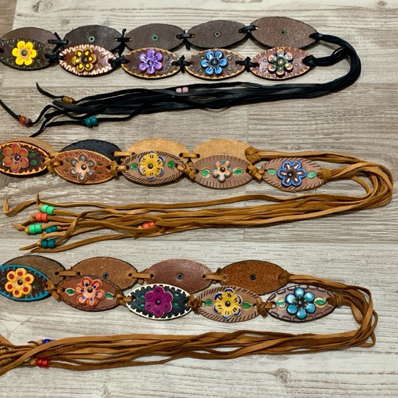Leather Macrame Belt
